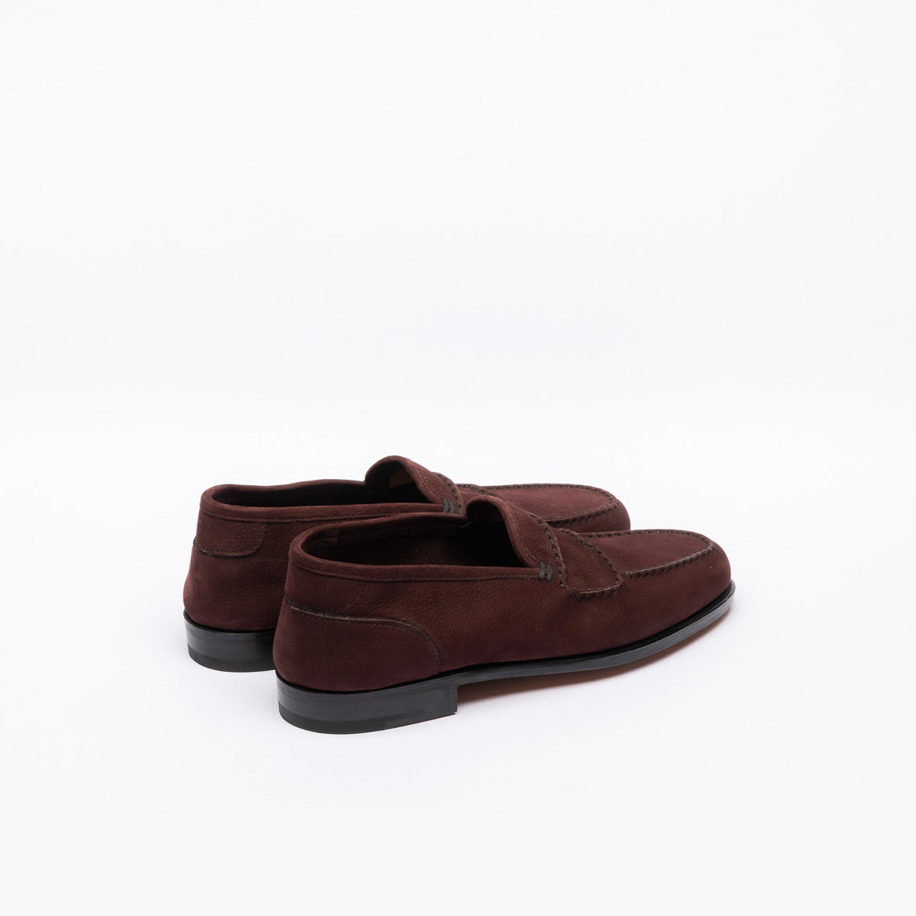 Mocassino penny John Lobb Bath in nabuk bordeaux