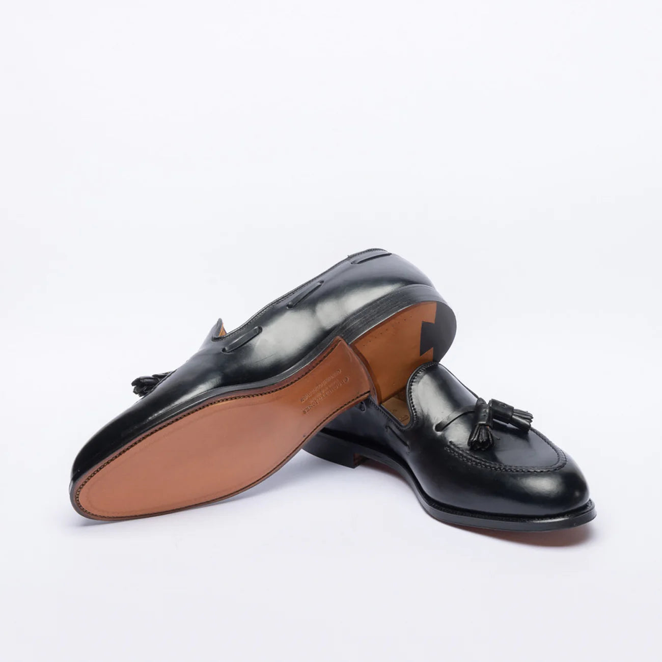 Mocassino con nappine Crockett & Jones Cavendish 2 in pelle di cavallo nera