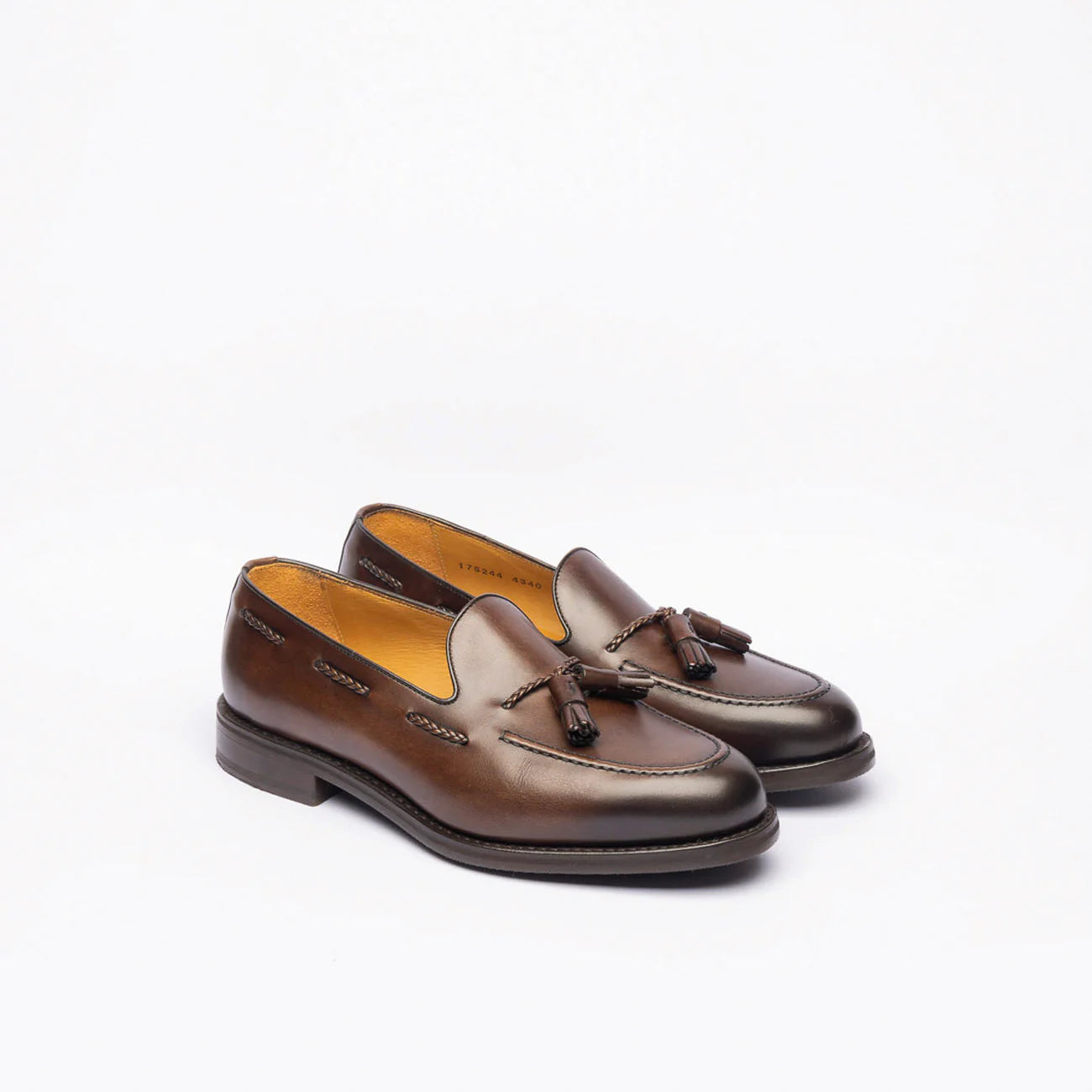 Berwick 4340 brown leather tasseled loafer