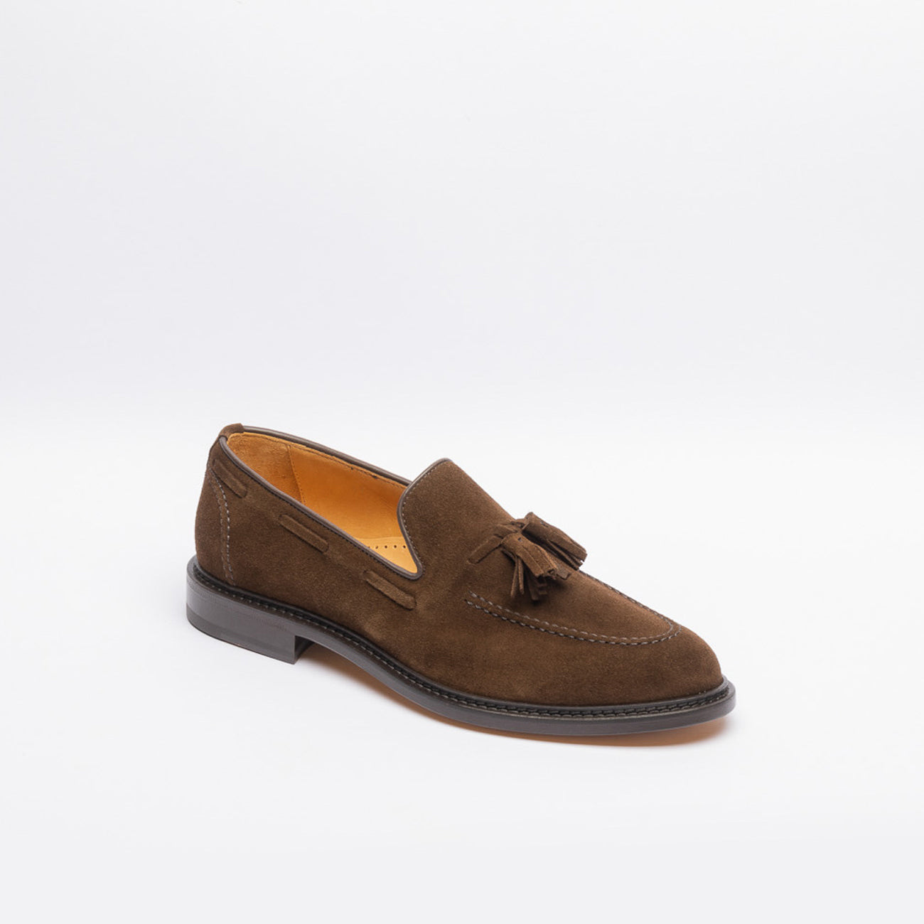 Borghini 1500 brown suede loafer with tassels