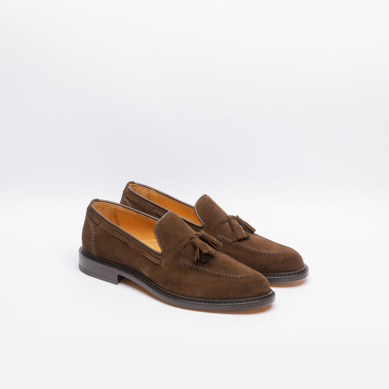 Borghini 1500 brown suede loafer with tassels