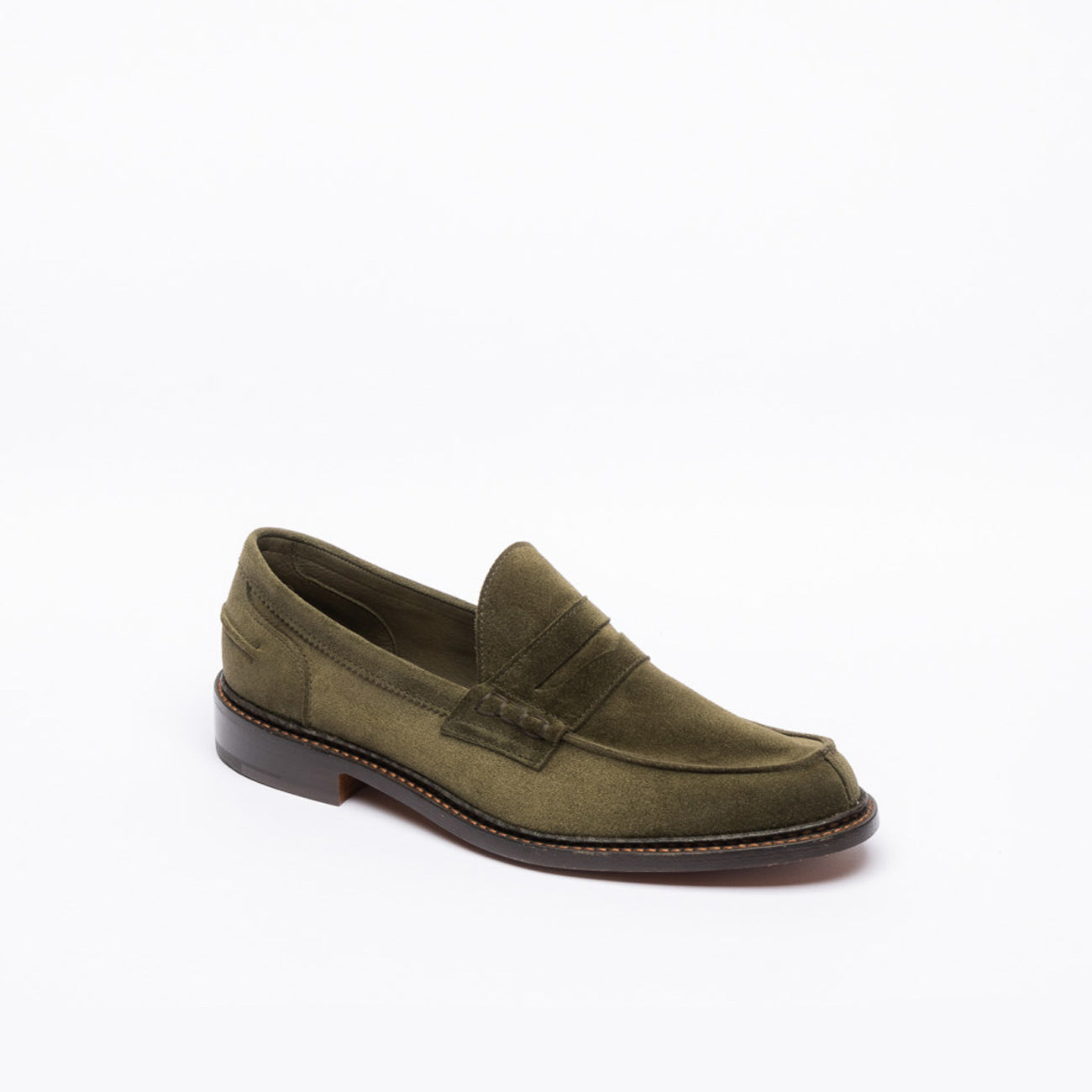 Mocassino penny Tricker's Adam in camoscio verde