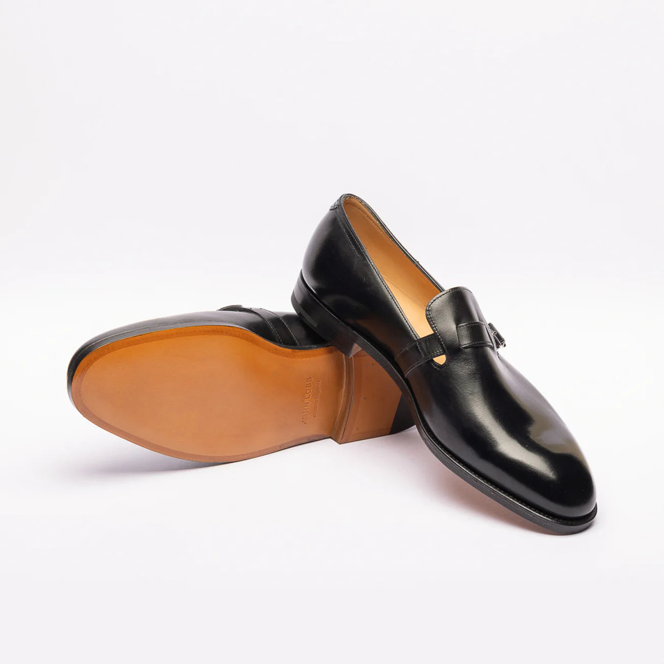 Mono fibbia John Lobb Delano in pelle nera