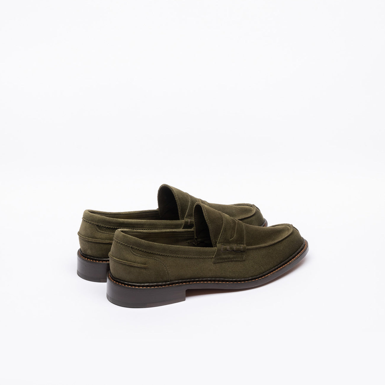 Mocassino penny Tricker's Adam in camoscio verde