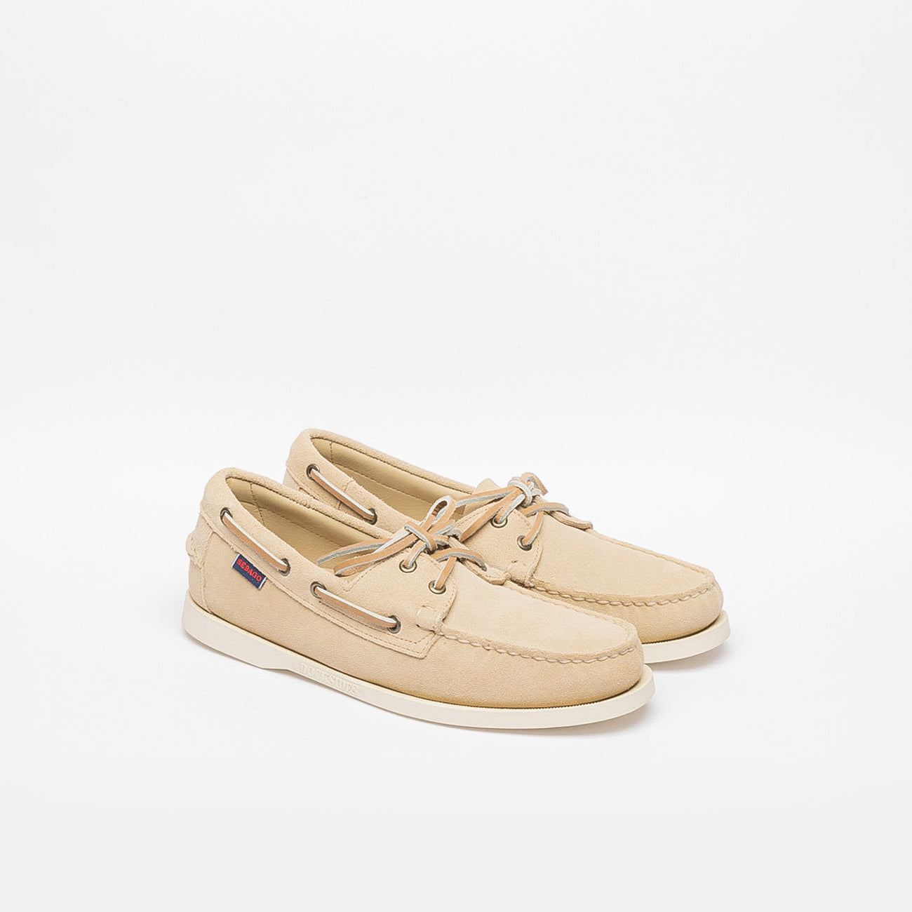 Mocassino da barca Sebago Portland Flesh Out in camoscio beige