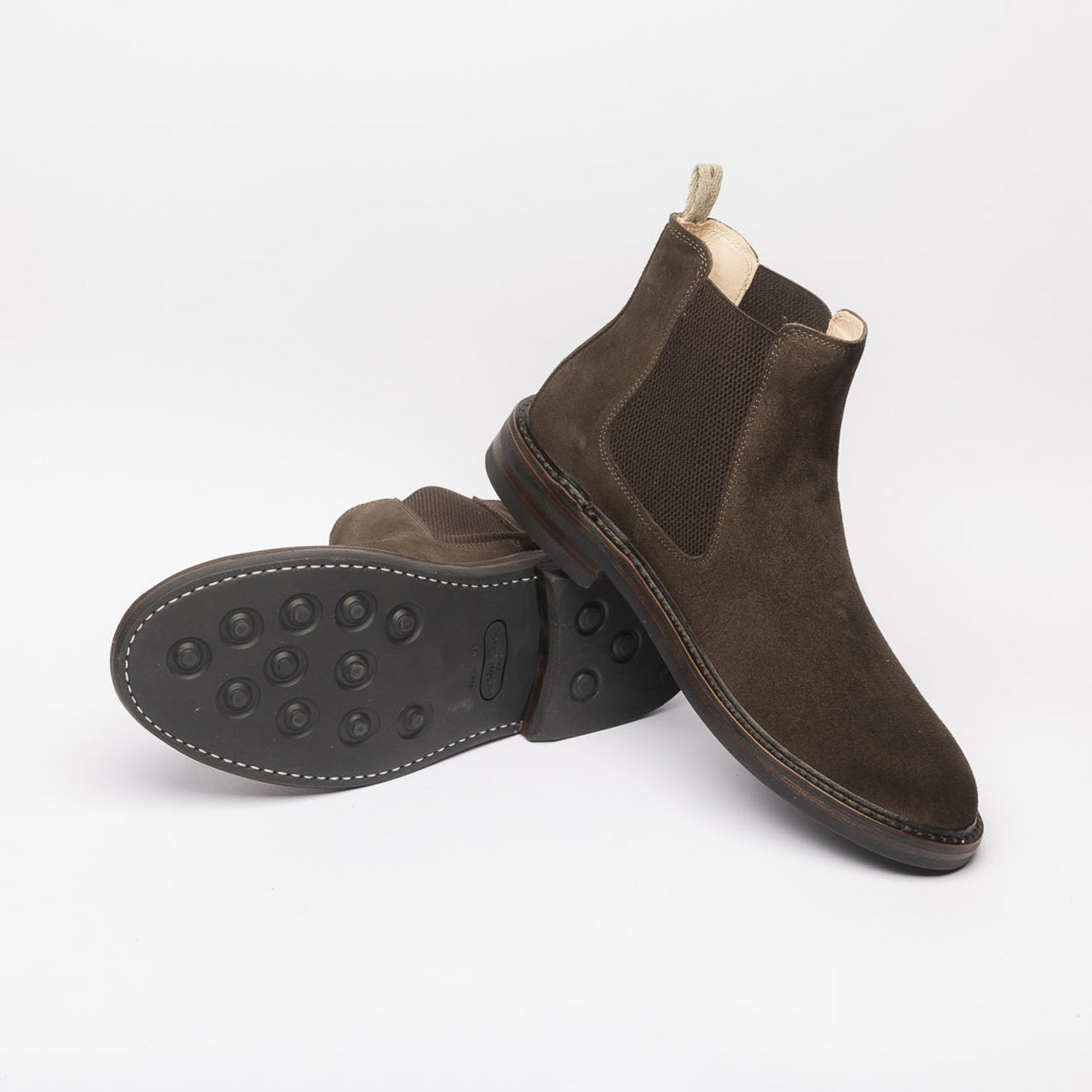 Stivale chelsea Astorflex Bitflex Rubber in camoscio marrone (Dark Chestnut)