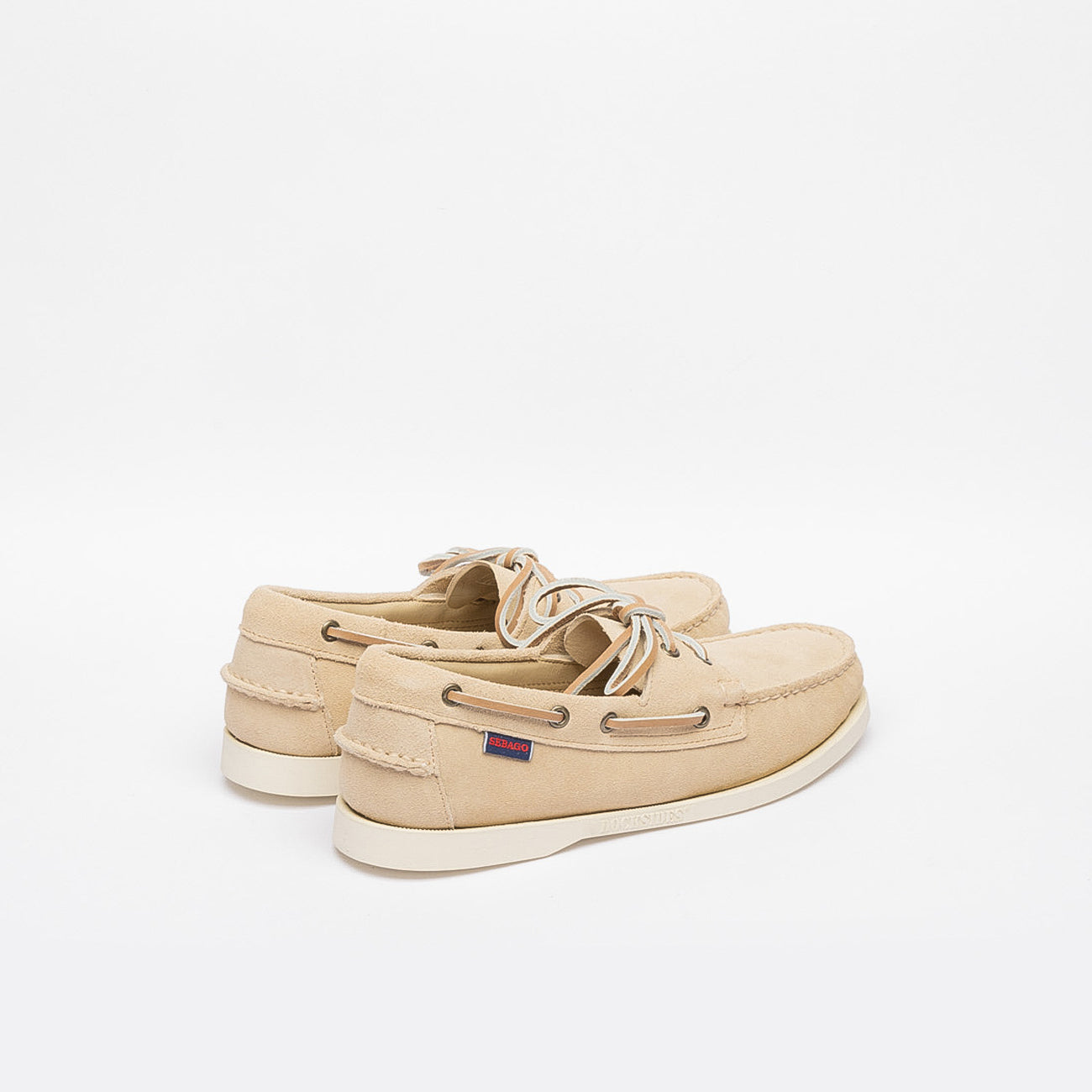 Mocassino da barca Sebago Portland Flesh Out in camoscio beige