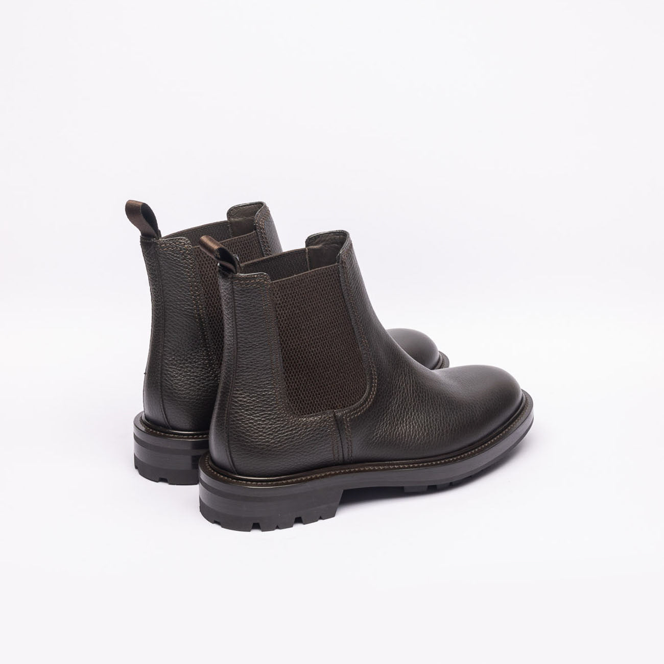 Barrett 222U041 brown hammered leather chelsea boot