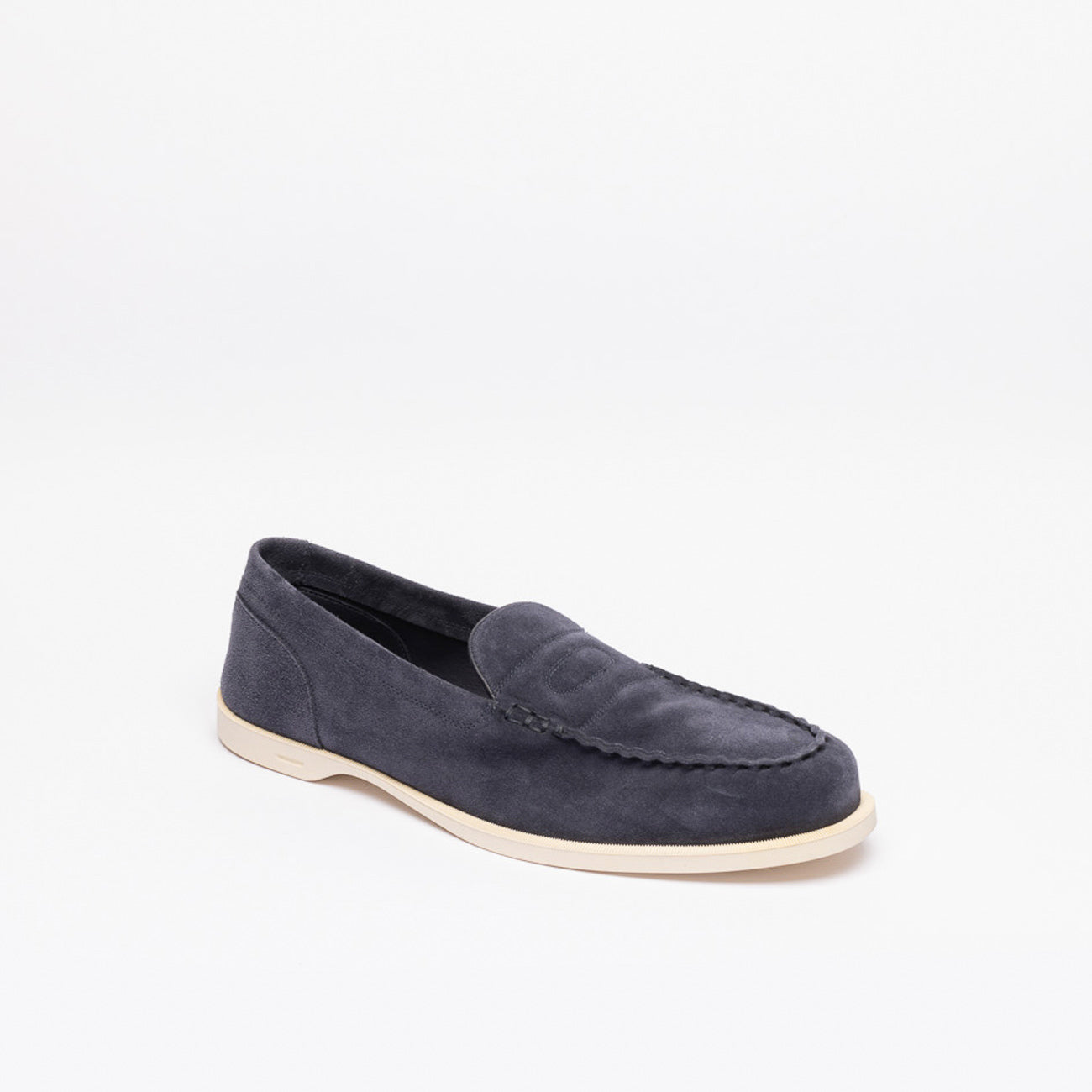 Mocassino penny John Lobb Pace in camoscio blu