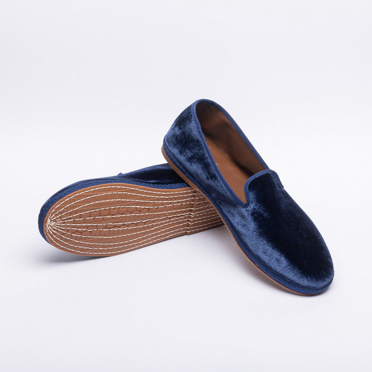 Friulana da uomo Miez in velluto blu