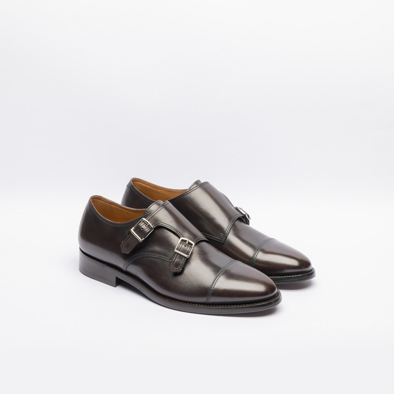 Botti 533 double buckle in brown leather