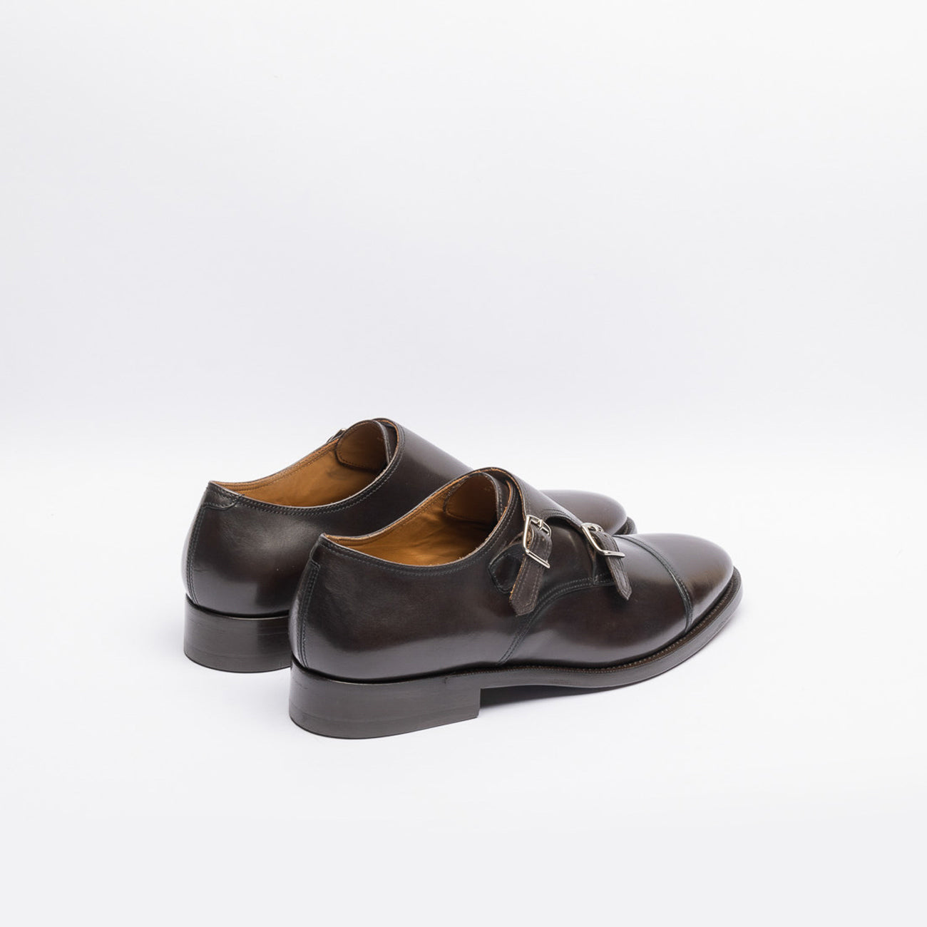 Botti 533 double buckle in brown leather