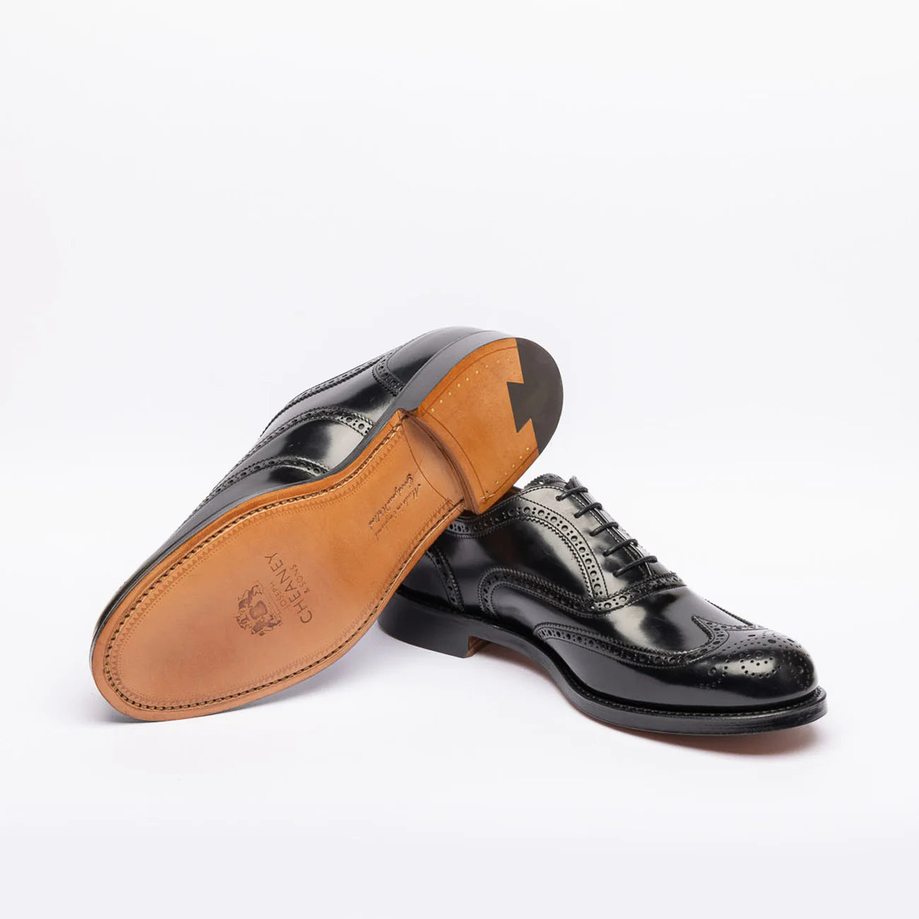 Stringata oxford Cheaney Joseph & Sons Arthur III in pelle spazzolata nera