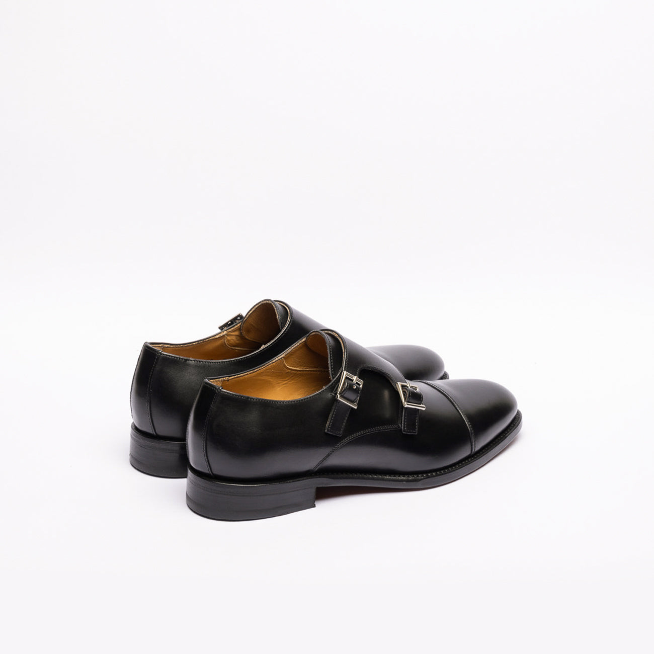 Berwick 3637 double buckle in black leather