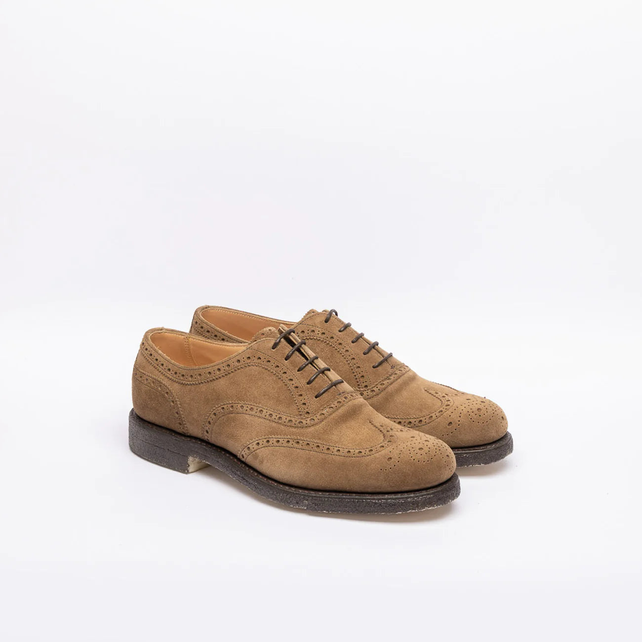 Stringata oxford Cheaney Joseph & Sons Arthur III in camoscio beige