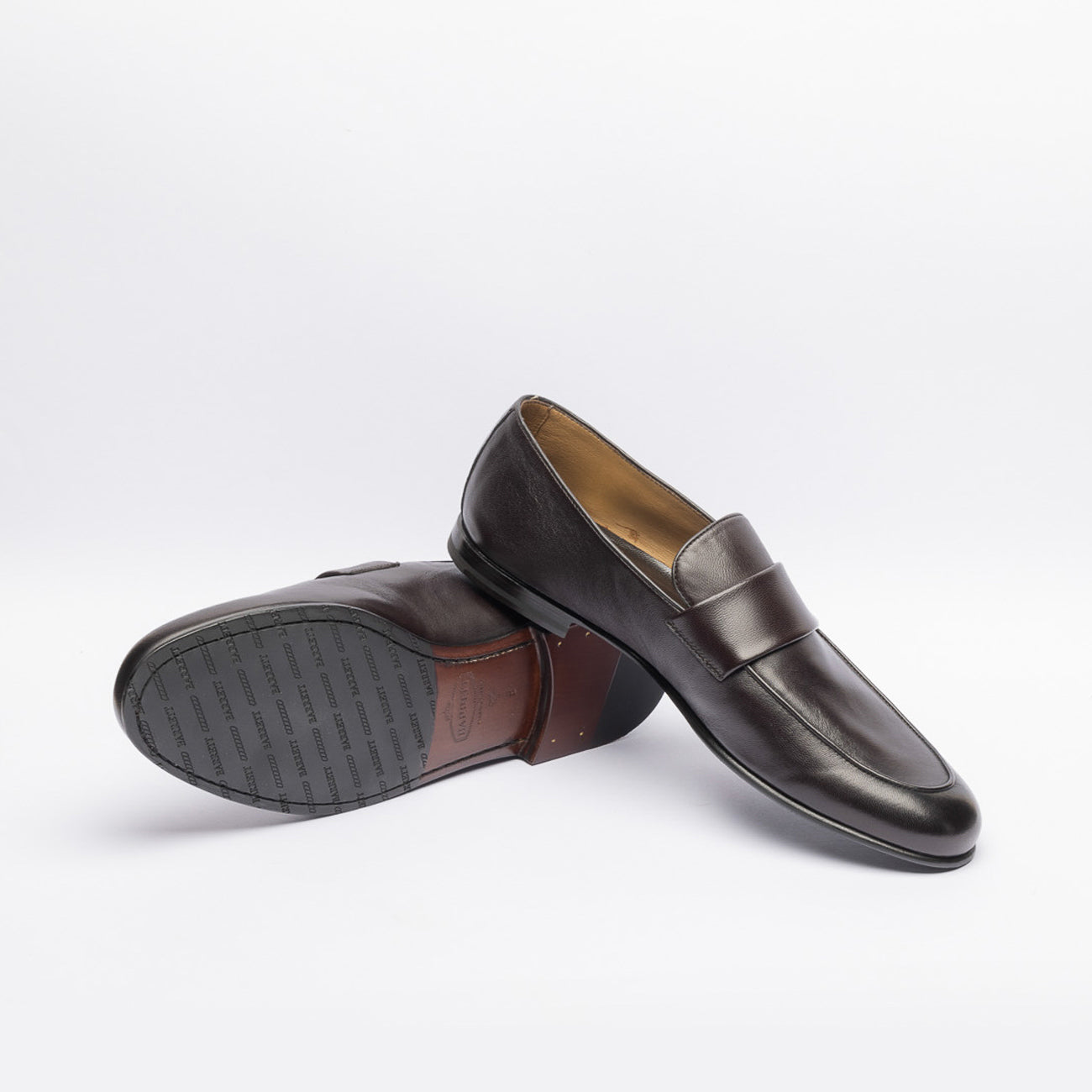Mocassino penny Barrett 221U006 in pelle marrone