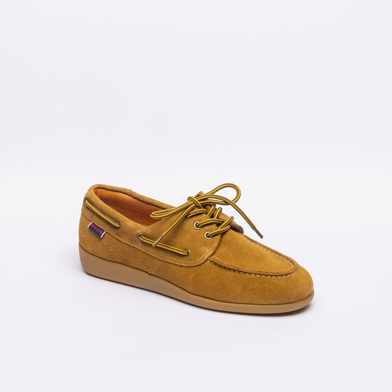 Stringata derby Sebago Gary Jobson in camoscio marrone chiaro