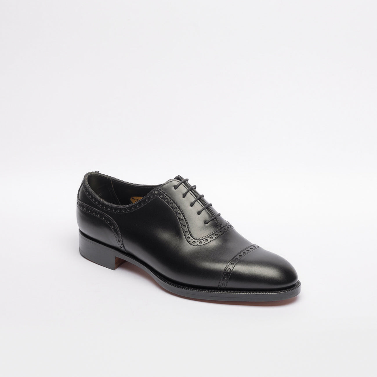 Stringata oxford Edward Green Canterbury in pelle nera