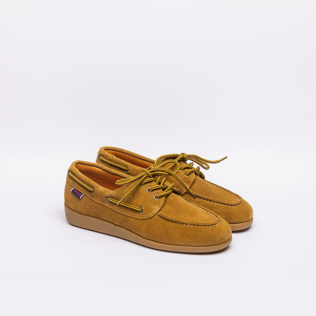 Stringata derby Sebago Gary Jobson in camoscio marrone chiaro