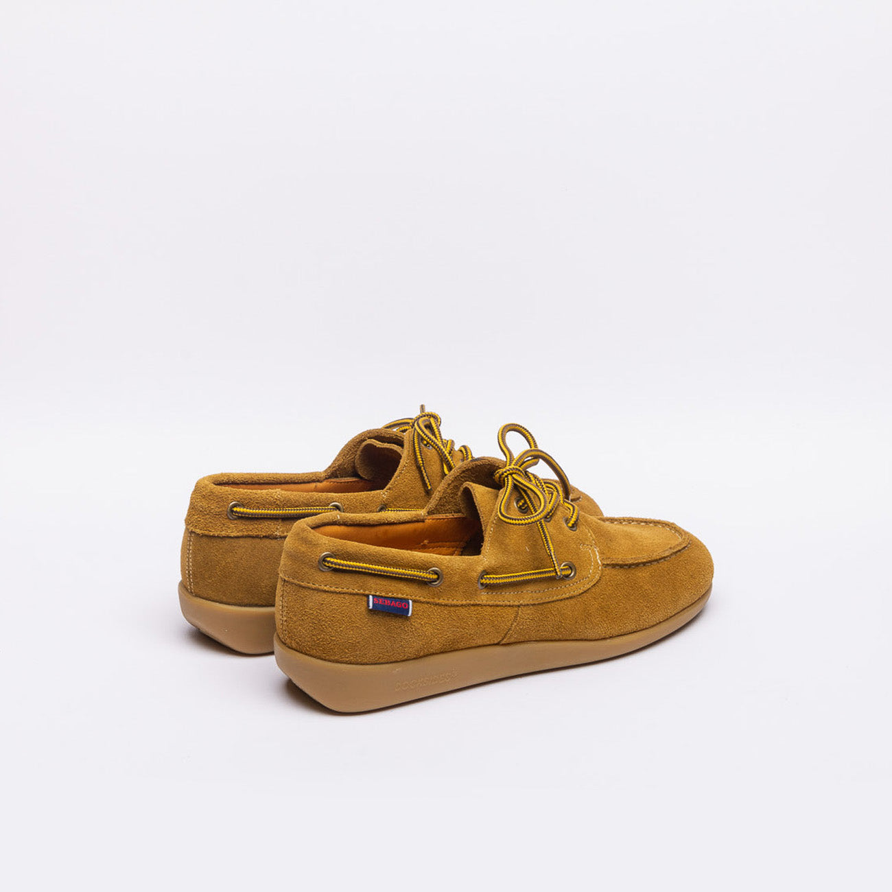 Stringata derby Sebago Gary Jobson in camoscio marrone chiaro