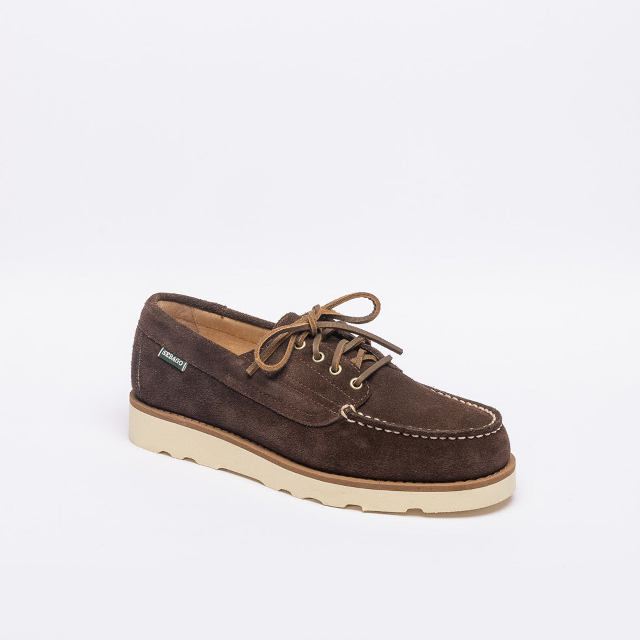 Stringata derby Sebago Askookfield Suede in camoscio marrone