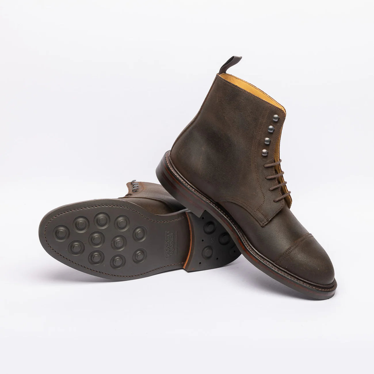 Stivale derby Crockett & Jones Coniston in pelle vintage marrone