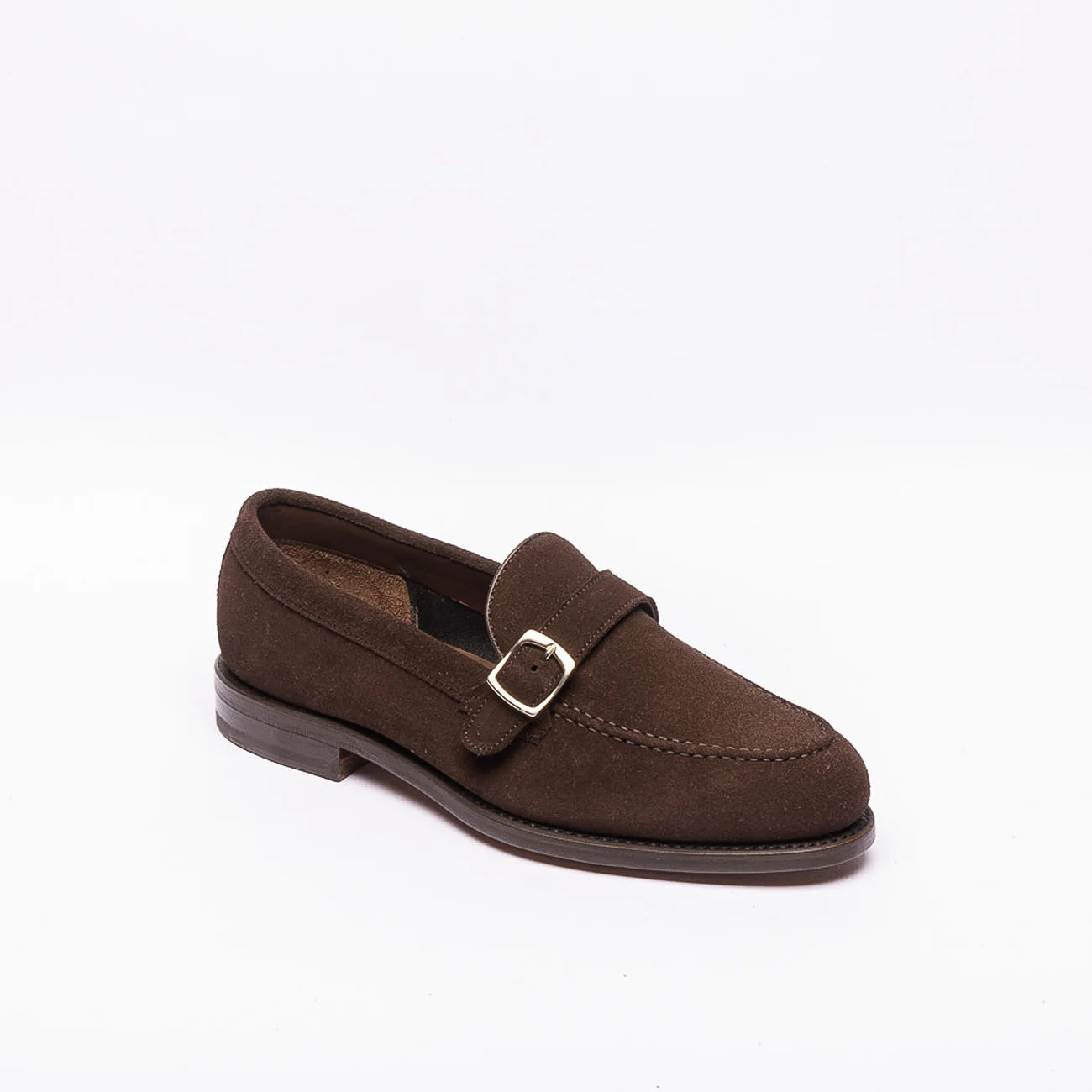 Berwick 5611 single buckle moccasin in brown suede