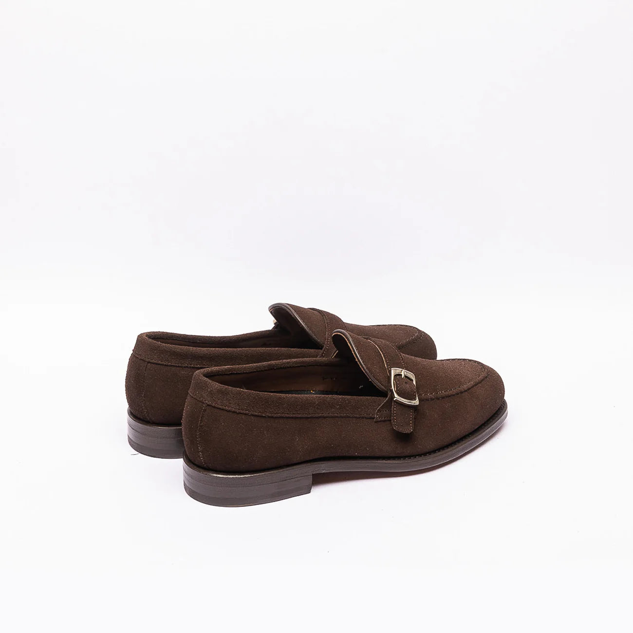 Berwick 5611 single buckle moccasin in brown suede