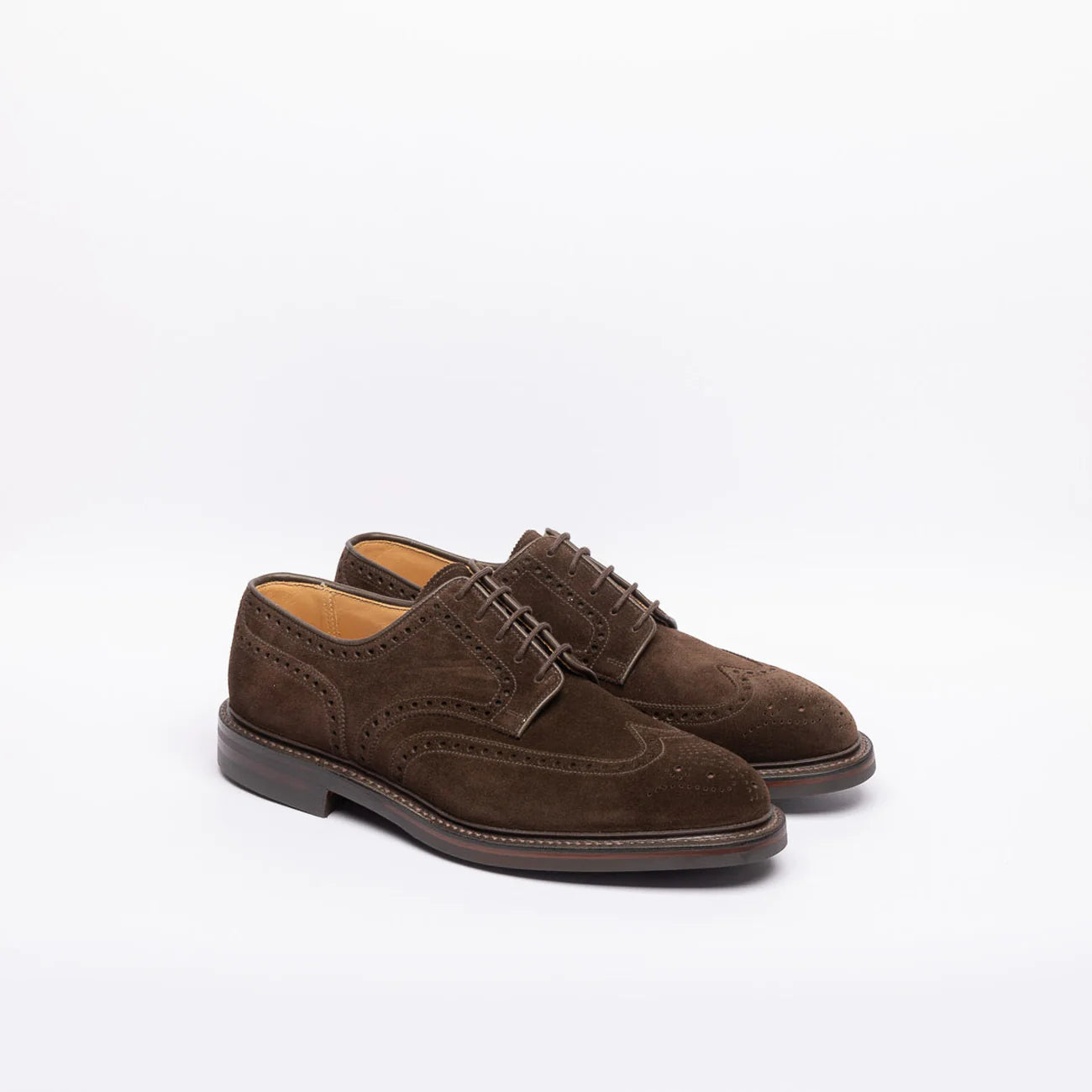 Stringata derby Crockett & Jones Pembroke in camoscio marrone