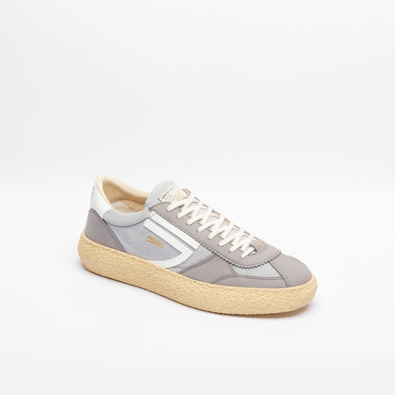 Sneaker eco-friendly Puraai Summer Sunshine in tessuto e camoscio grigio