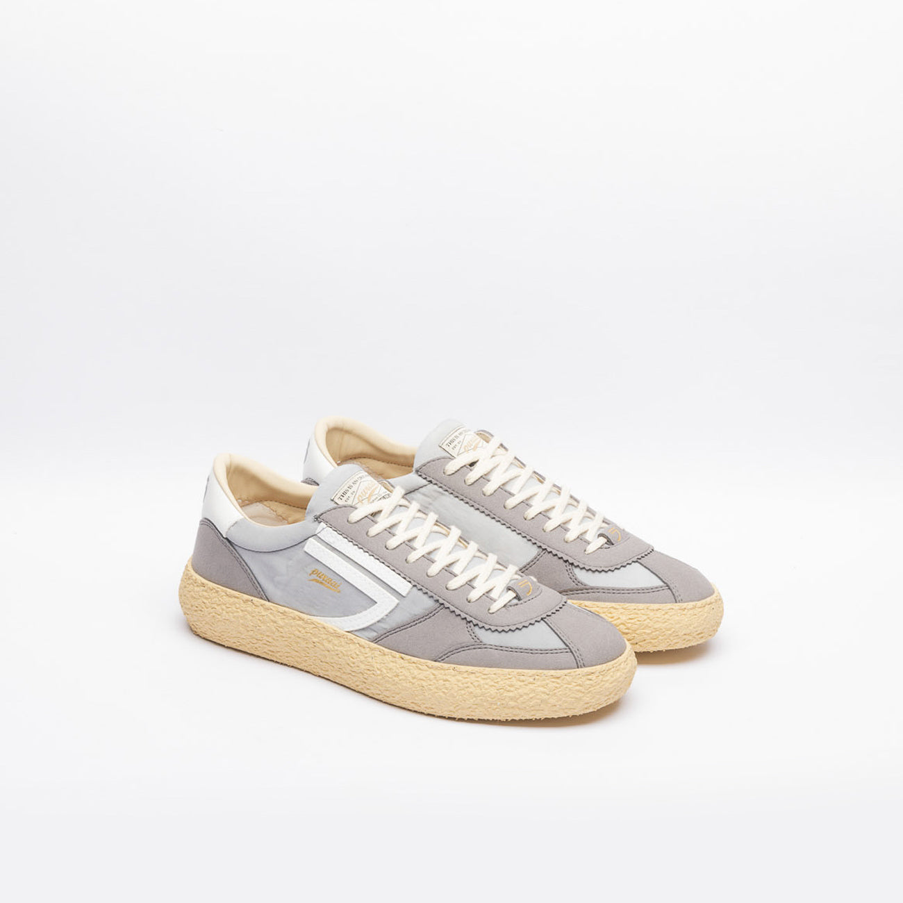 Sneaker eco-friendly Puraai Summer Sunshine in tessuto e camoscio grigio