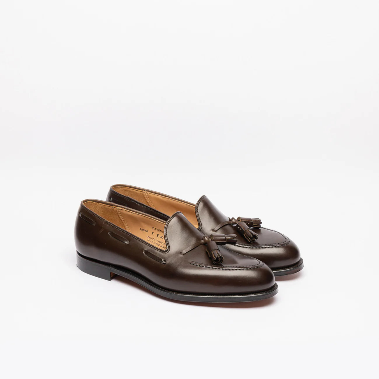 Mocassino con nappine Crockett & Jones Cavendish 2 in pelle marrone (Coffee burnished)