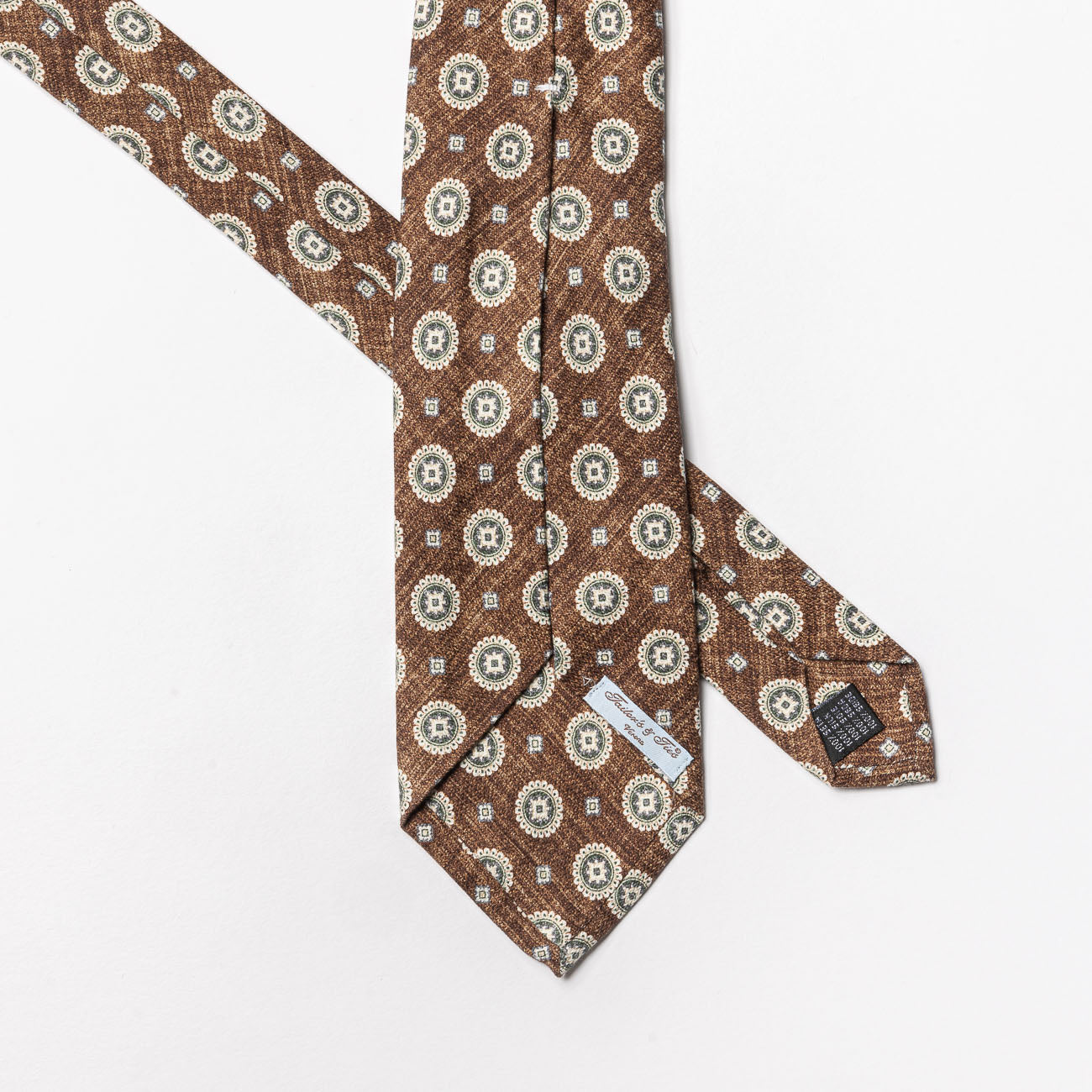Cravatta 5 pieghe Tailor’s and Ties in seta marrone