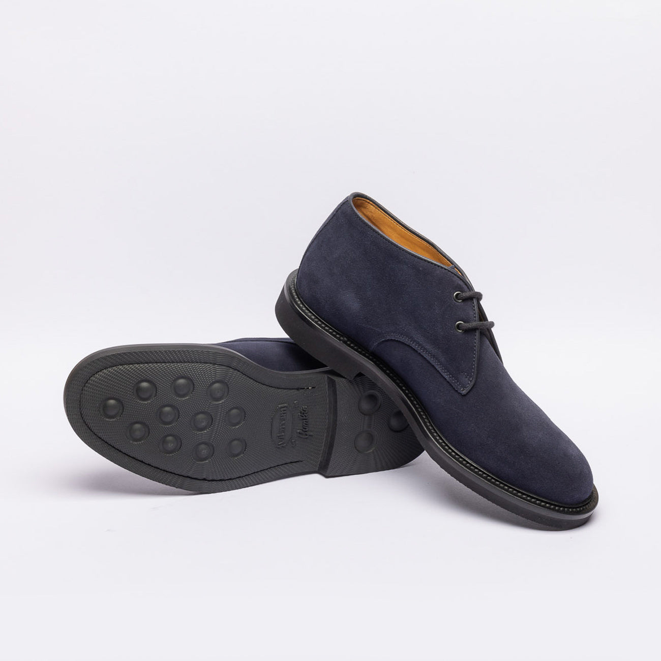 Stivale chukka Borghini 476 in camoscio blu
