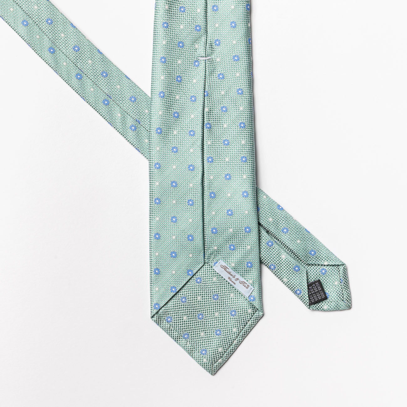 Cravatta 5 pieghe Tailor’s and Ties in seta azzurra