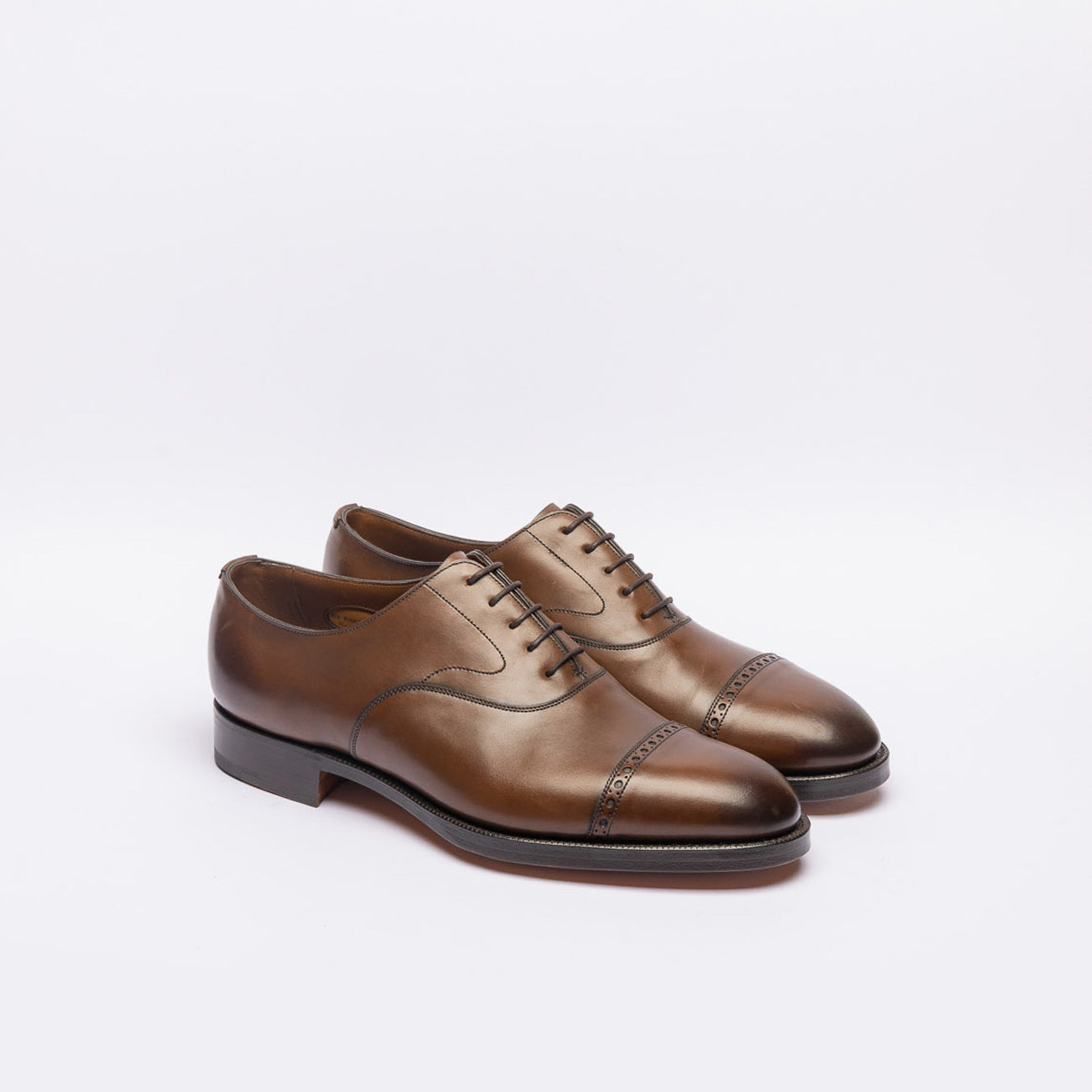 Stringata oxford Edward Green Berkeley in pelle marrone