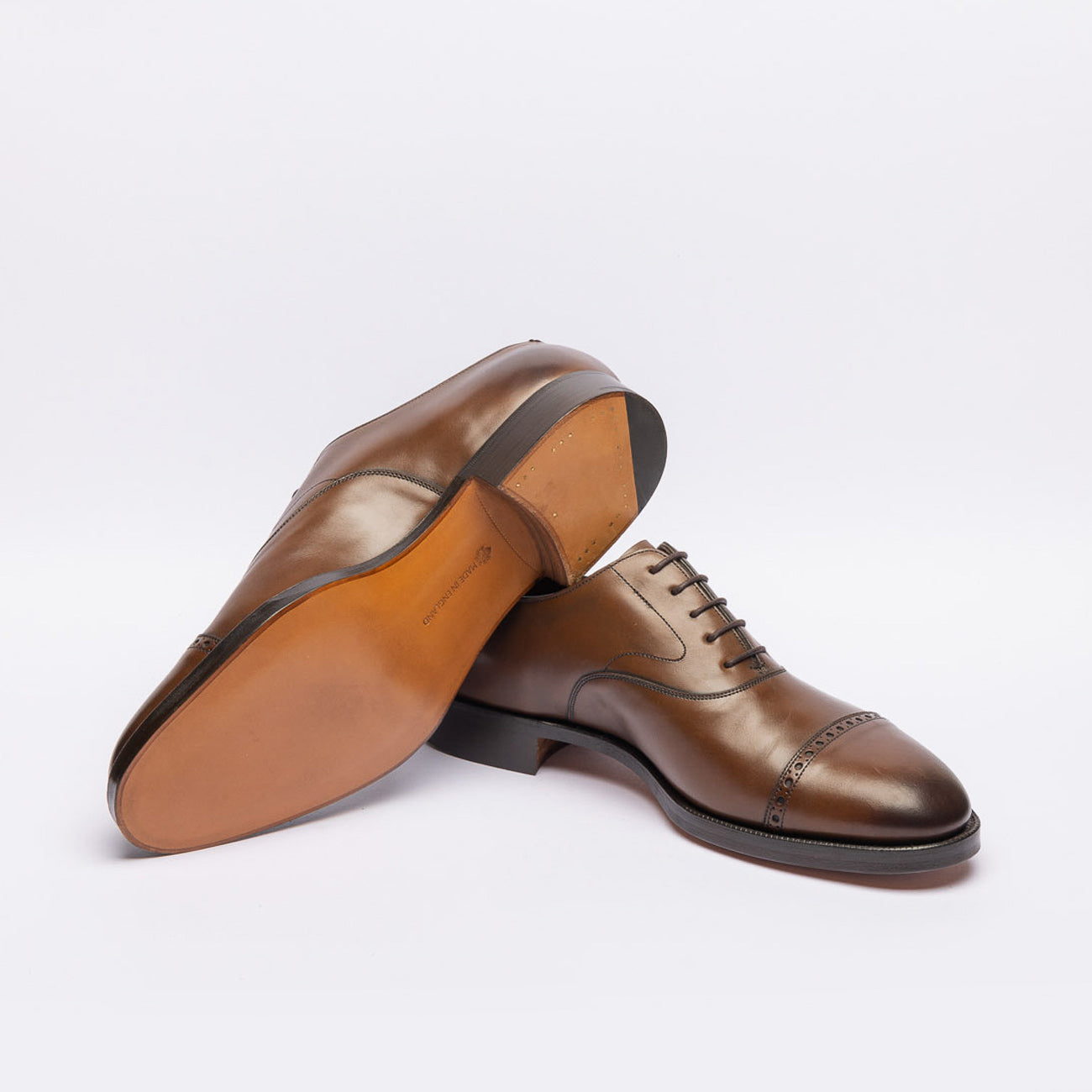 Stringata oxford Edward Green Berkeley in pelle marrone