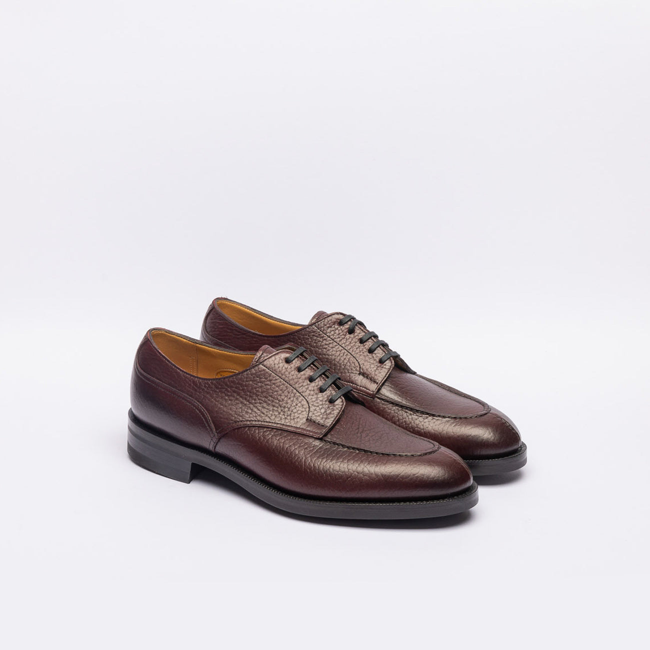 Stringata derby Edward Green Zlin in pelle martellata bordeuax