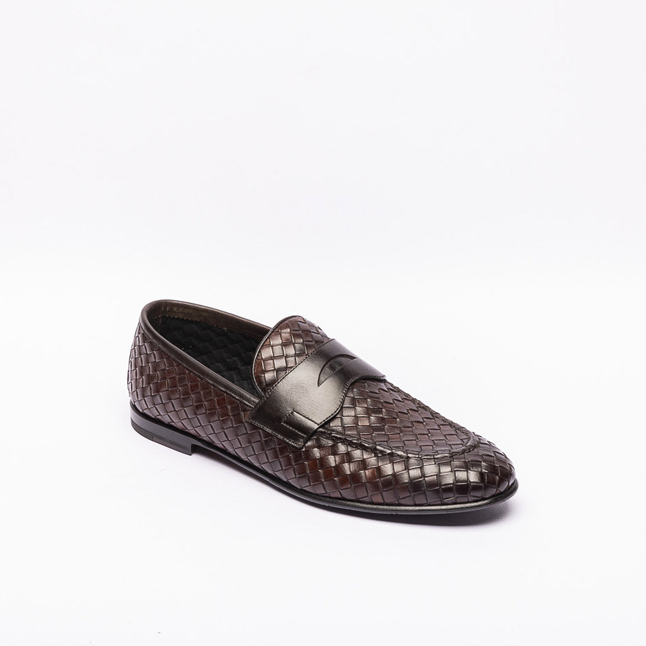 Barrett 231u040.1 penny loafer in brown woven leather