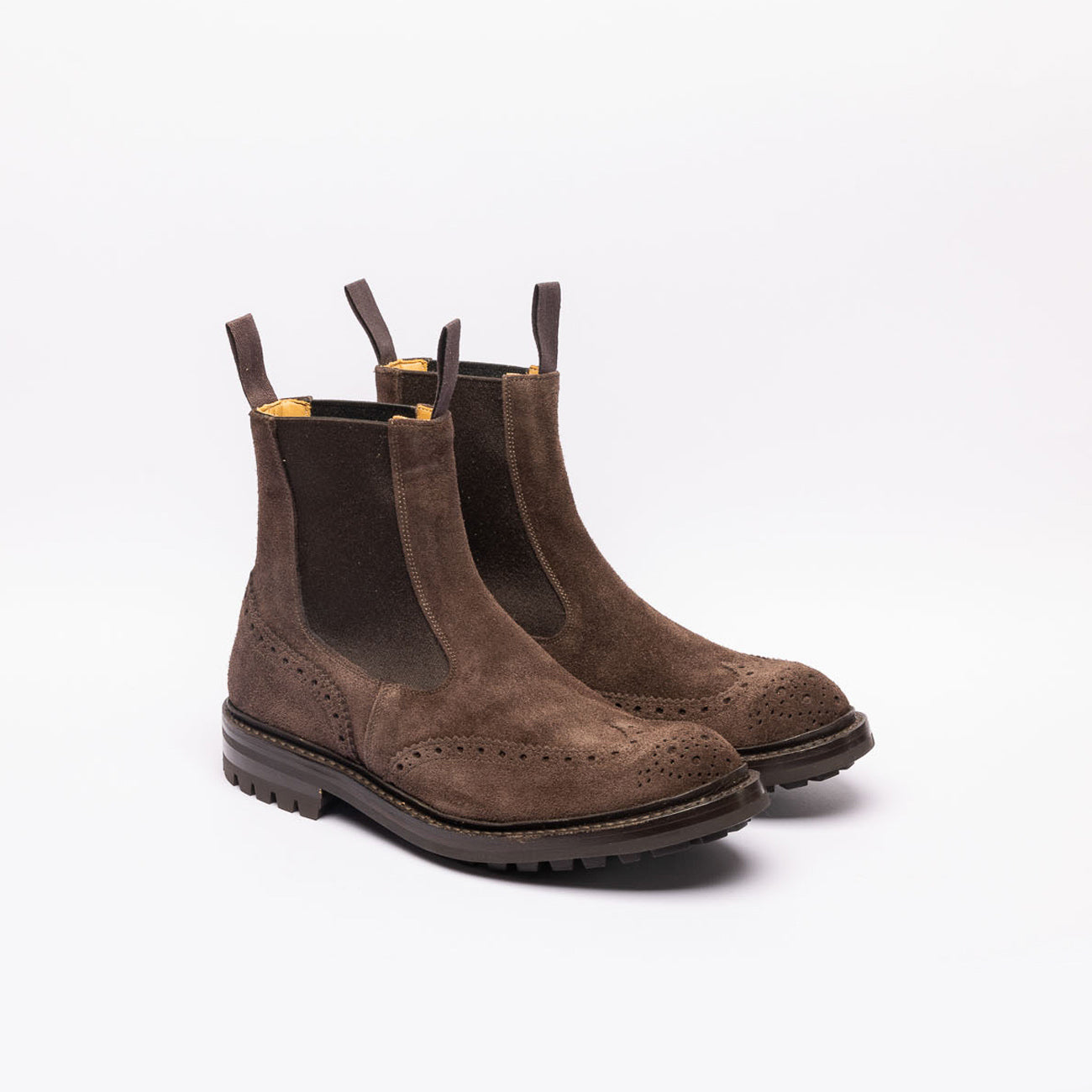 Stivale chelsea Tricker's Henry in camoscio marrone
