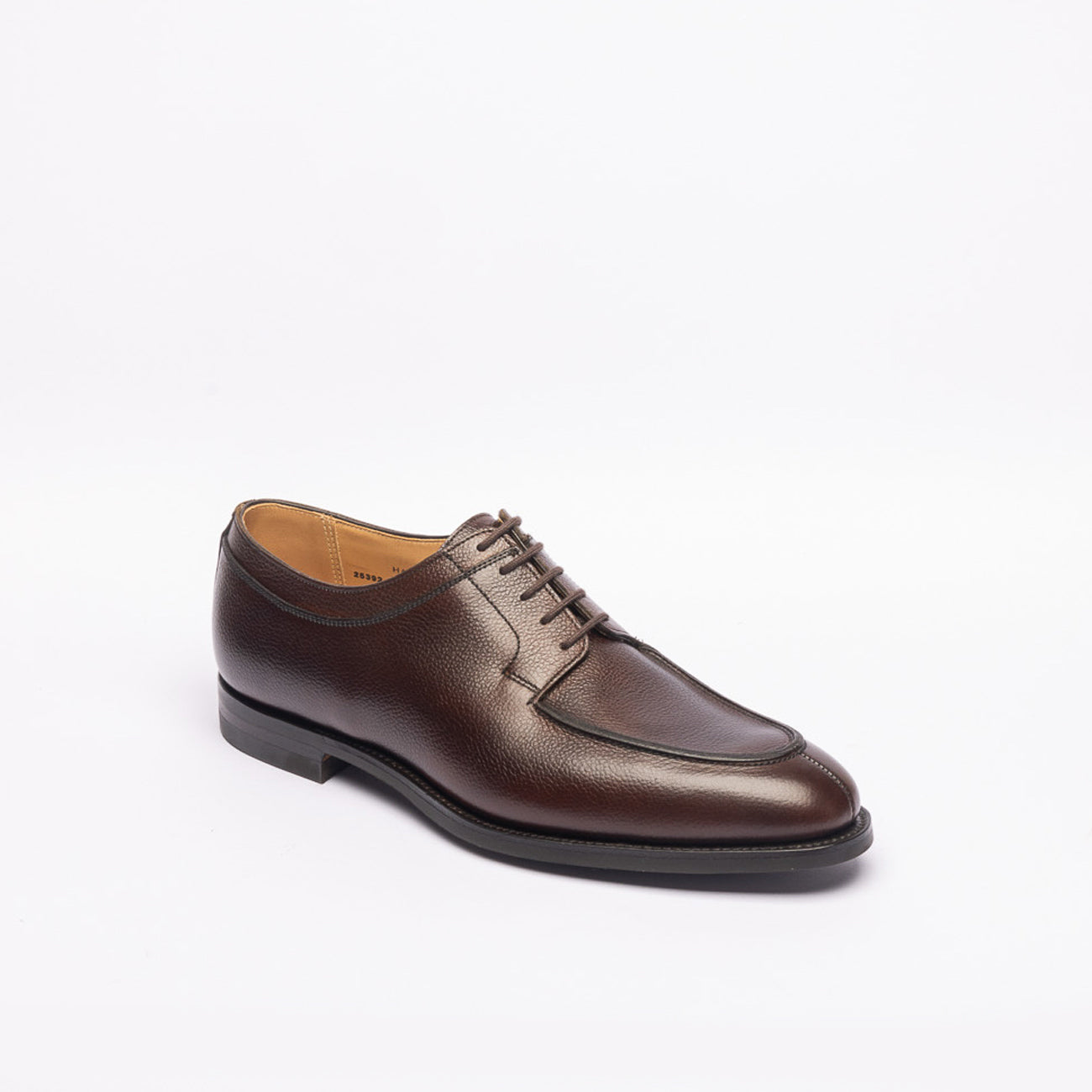 Crockett & Jones Hardwick derby lace-up in brown grained leather