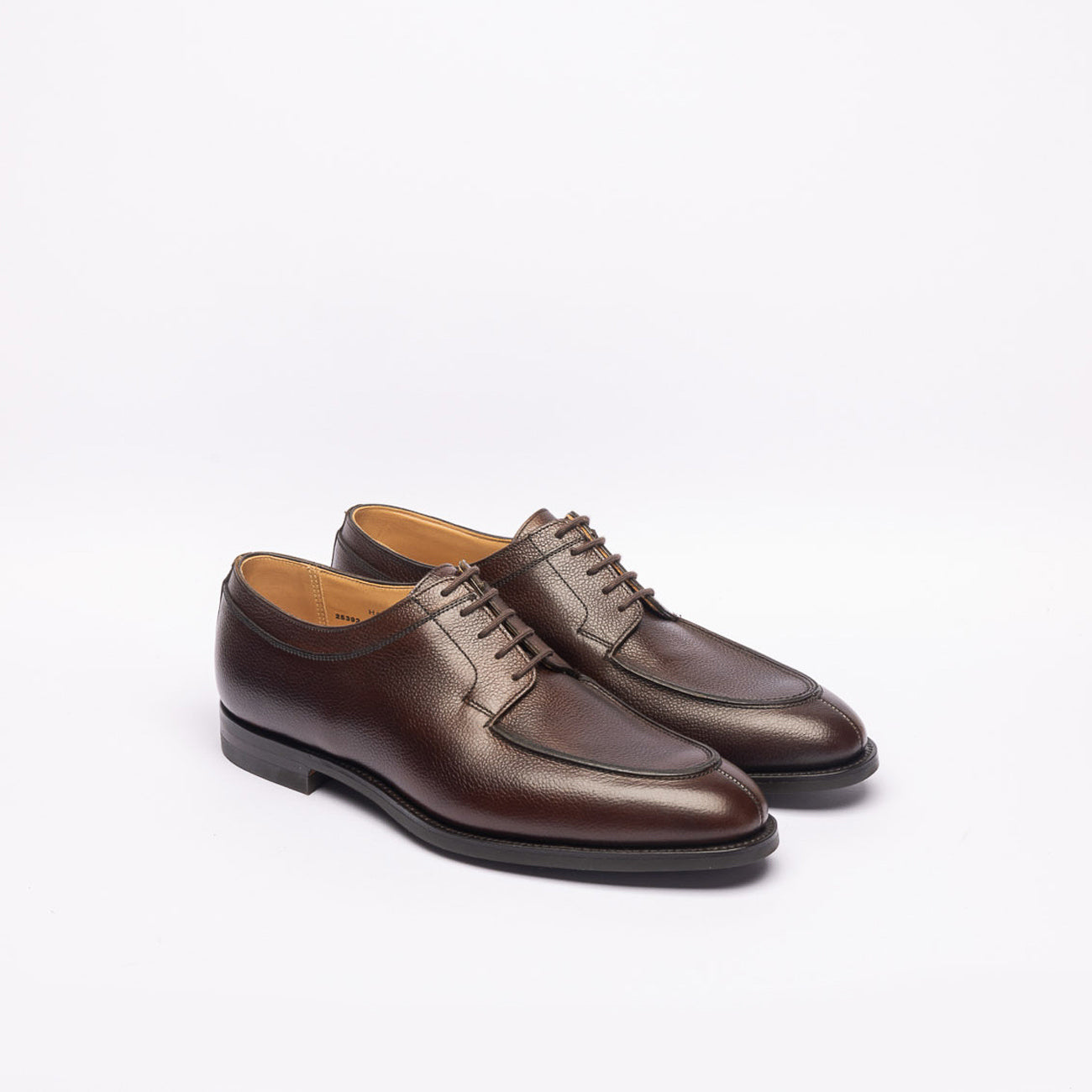 Crockett & Jones Hardwick derby lace-up in brown grained leather