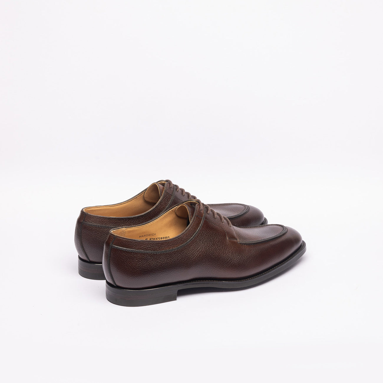 Crockett & Jones Hardwick derby lace-up in brown grained leather
