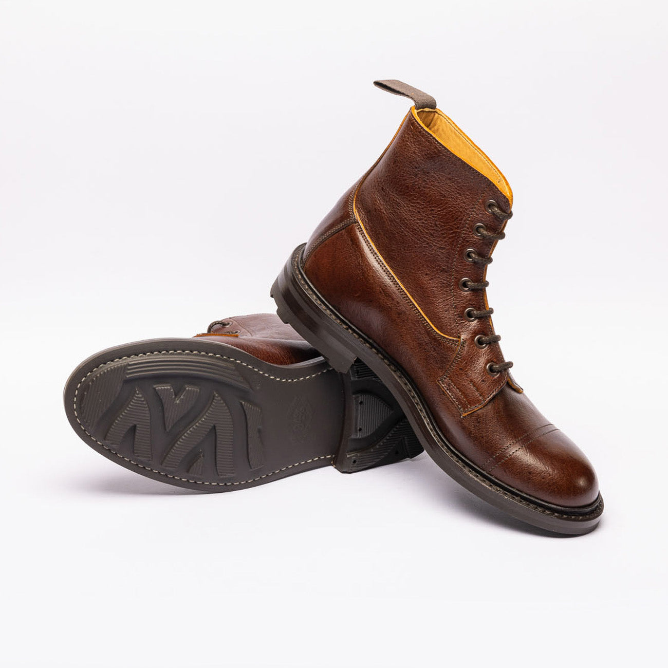 Stivale derby Grassmere in pelle marrone