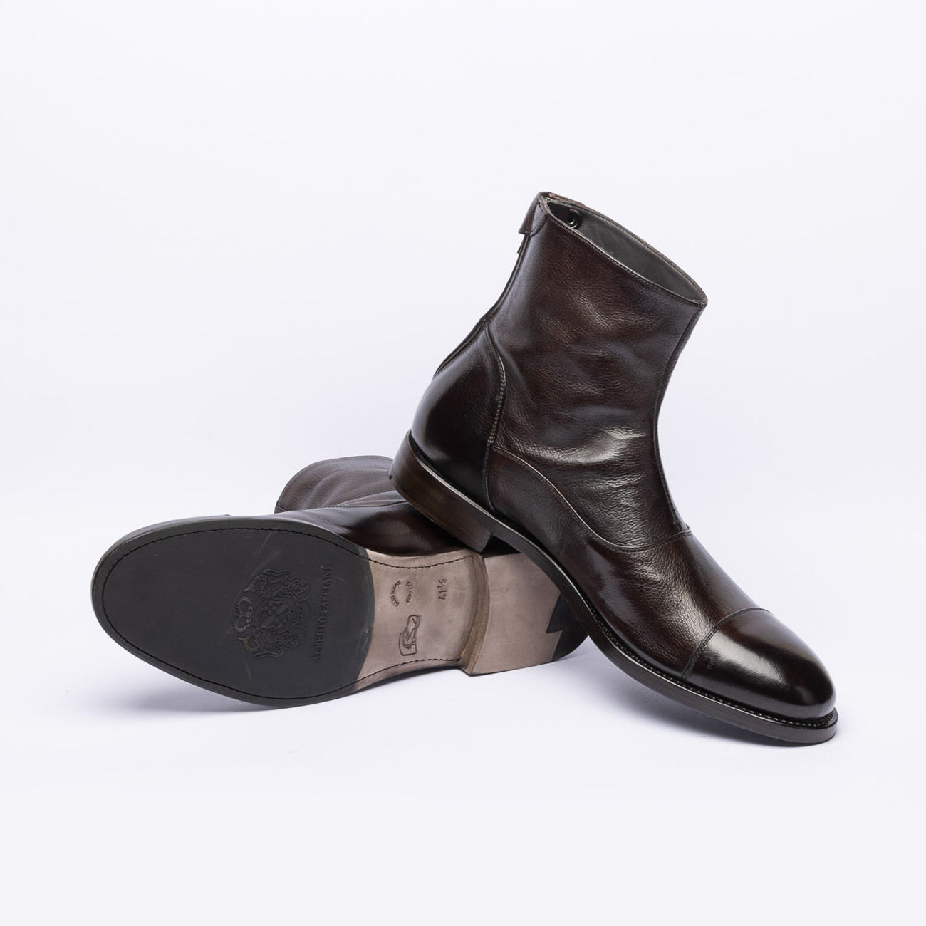 Stivale con zip A. Fasciani Abel 59100 in pelle marrone