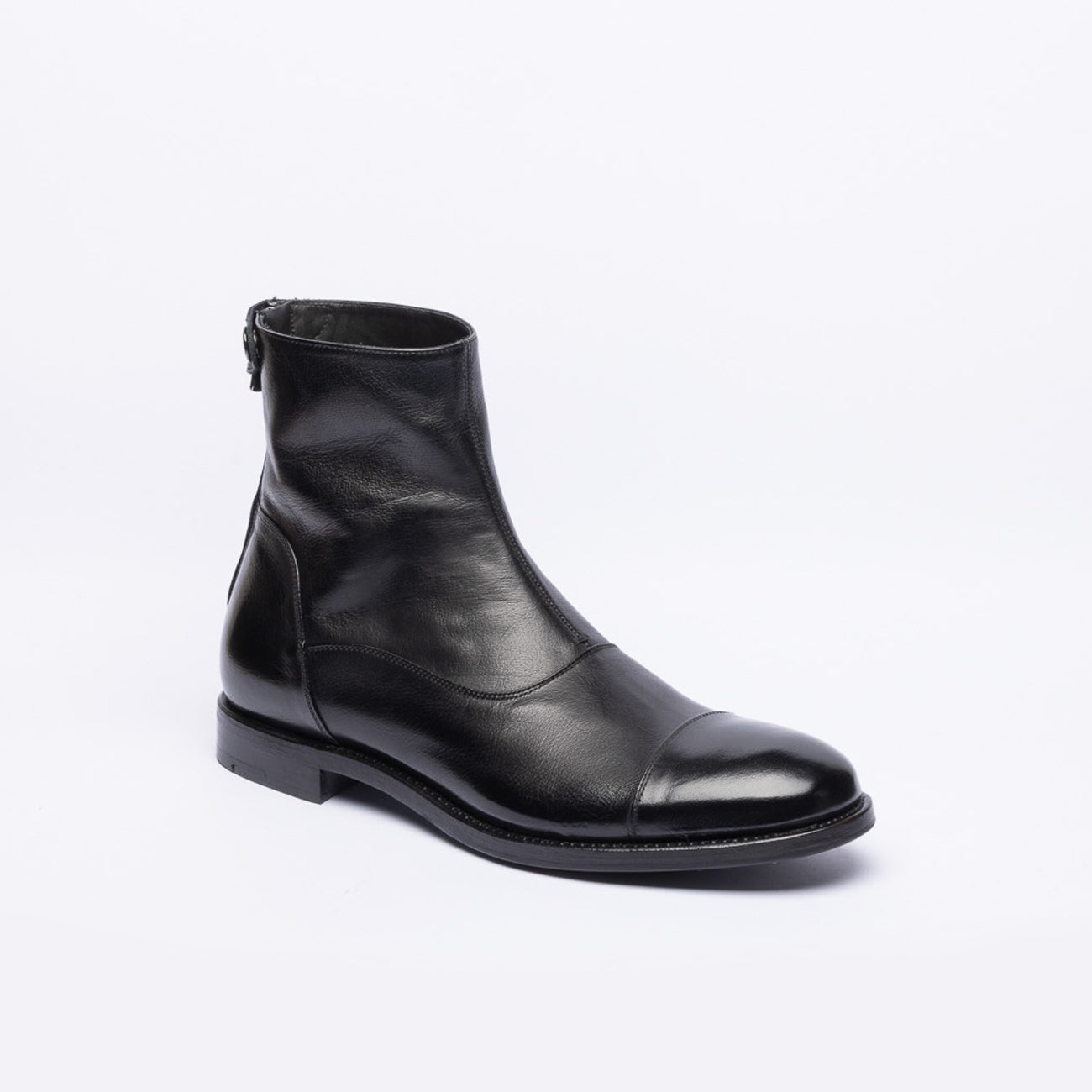 Stivale con zip A. Fasciani Abel 59100 in pelle nera