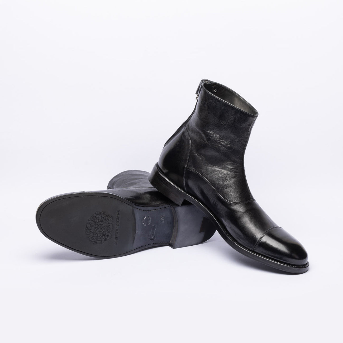 Stivale con zip A. Fasciani Abel 59100 in pelle nera