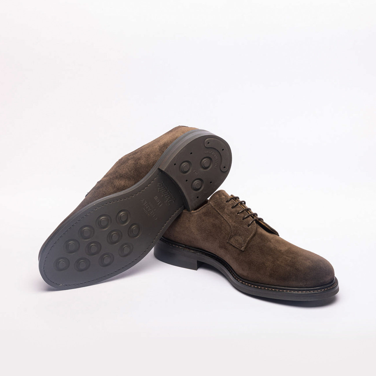 Stringata derby Cheaney Joseph & Sons Wye II RF in camoscio marrone