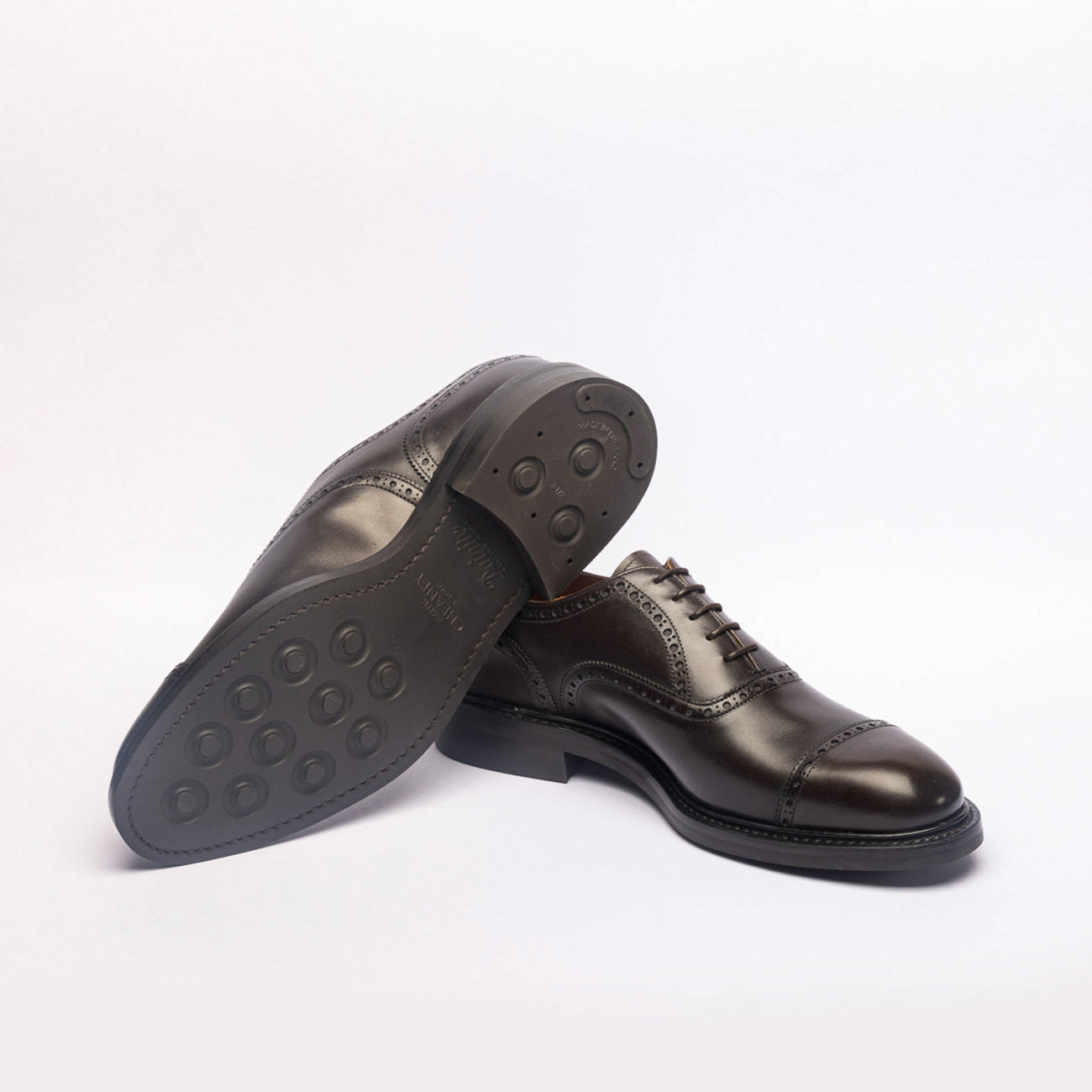 Stringata oxford Cheaney Joseph & Sons Newmarket III R in pelle marrone