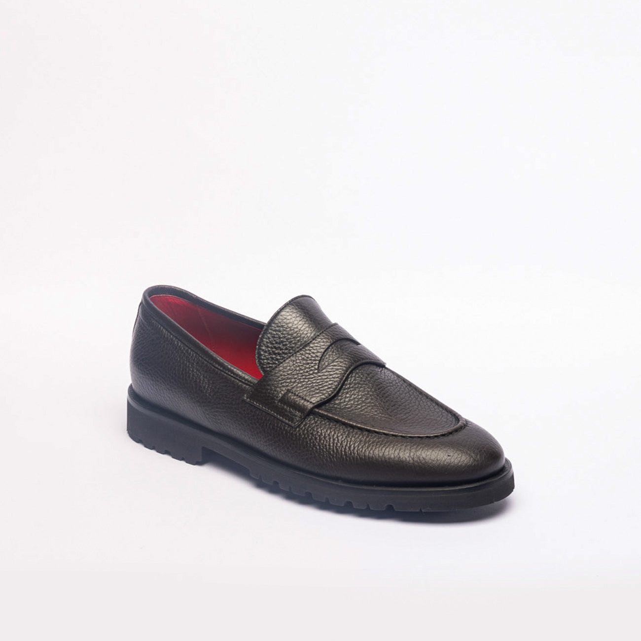 Mocassino penny Barrtett 241U055 in pelle martellata marrone